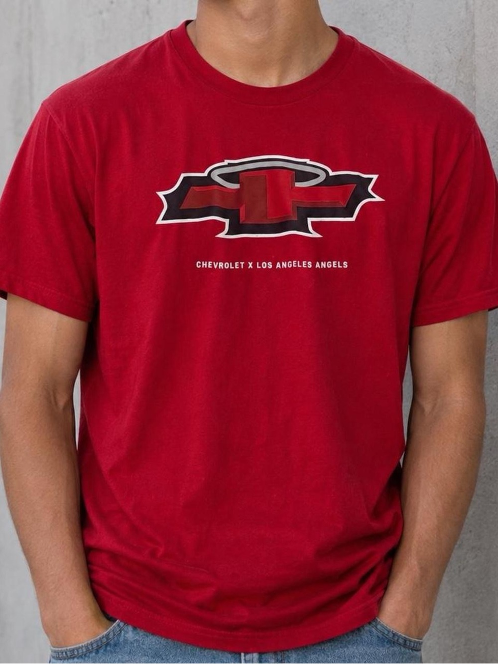Chevrolet x Los Angeles Angels Men’s Graphic T-Shirt Red Size Medium